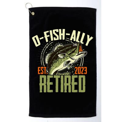 Retirement Fishing Hooked on Being O.fishally Retired Golf Towel