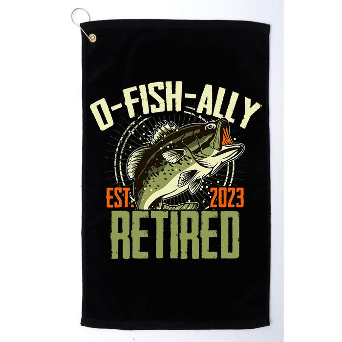 Retirement Fishing Hooked on Being O.fishally Retired Golf Towel