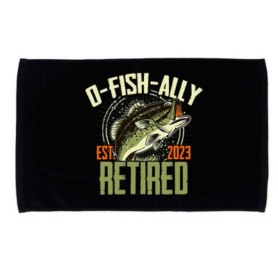 Retirement Fishing Hooked on Being O.fishally Retired Microfiber Hand Towel