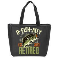 Retirement Fishing Hooked on Being O.fishally Retired Zip Tote Bag