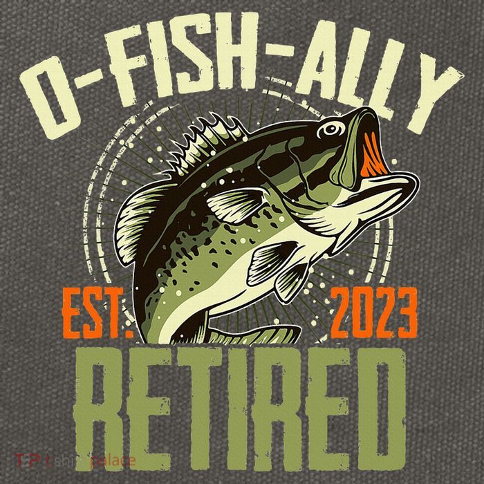 Retirement Fishing Hooked on Being O.fishally Retired Cotton Canvas Backpack