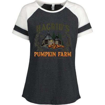 Retro Fall HagridS Pumpkin Farm Patch Autumn Pumpkin Garden Enza Ladies Jersey Colorblock Tee