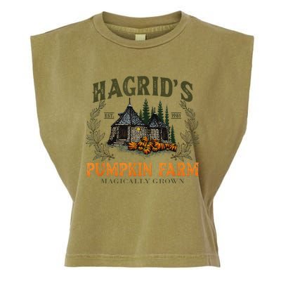 Retro Fall HagridS Pumpkin Farm Patch Autumn Pumpkin Garden Garment-Dyed Women's Muscle Tee