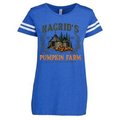 Retro Fall HagridS Pumpkin Farm Patch Autumn Pumpkin Garden Enza Ladies Jersey Football T-Shirt