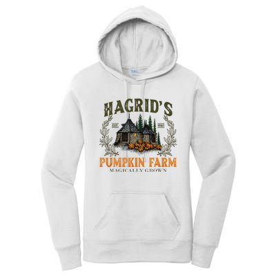 Retro Fall HagridS Pumpkin Farm Patch Autumn Pumpkin Garden Women's Pullover Hoodie