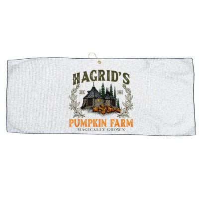 Retro Fall HagridS Pumpkin Farm Patch Autumn Pumpkin Garden Large Microfiber Waffle Golf Towel