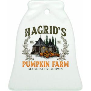 Retro Fall HagridS Pumpkin Farm Patch Autumn Pumpkin Garden Ceramic Bell Ornament