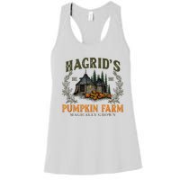 Retro Fall HagridS Pumpkin Farm Patch Autumn Pumpkin Garden Women's Racerback Tank