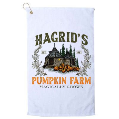 Retro Fall HagridS Pumpkin Farm Patch Autumn Pumpkin Garden Platinum Collection Golf Towel