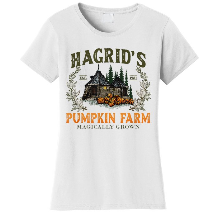 Retro Fall HagridS Pumpkin Farm Patch Autumn Pumpkin Garden Women's T-Shirt