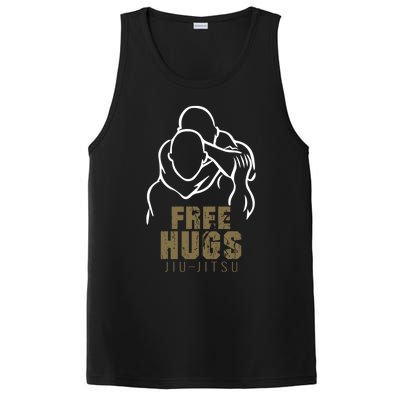 Retro Free Hugs Wrestling Judo Jiu Jitsu Funny Free Dad Hugs Funny Gift PosiCharge Competitor Tank