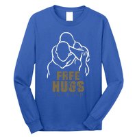 Retro Free Hugs Wrestling Judo Jiu Jitsu Funny Free Dad Hugs Funny Gift Long Sleeve Shirt