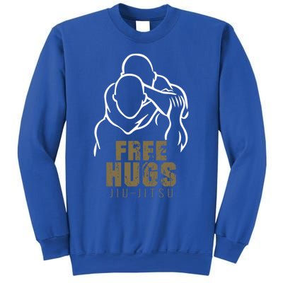 Retro Free Hugs Wrestling Judo Jiu Jitsu Funny Free Dad Hugs Funny Gift Sweatshirt