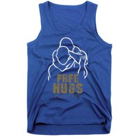 Retro Free Hugs Wrestling Judo Jiu Jitsu Funny Free Dad Hugs Funny Gift Tank Top