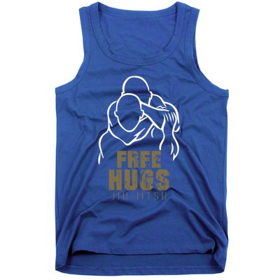 Retro Free Hugs Wrestling Judo Jiu Jitsu Funny Free Dad Hugs Funny Gift Tank Top