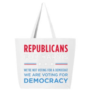 Republicans For Harris Adam Kinzinger 2024 Dnc Quote Gift 25L Jumbo Tote