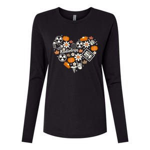 Radiology Fall Heart Xray Tech Autumn Pumpkin Thanksgiving Womens Cotton Relaxed Long Sleeve T-Shirt