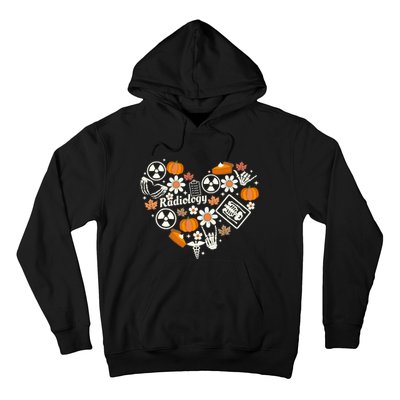 Radiology Fall Heart Xray Tech Autumn Pumpkin Thanksgiving Hoodie