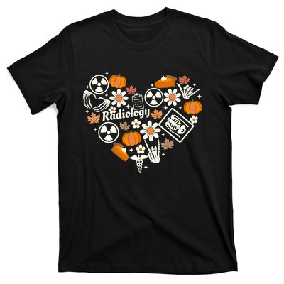 Radiology Fall Heart Xray Tech Autumn Pumpkin Thanksgiving T-Shirt