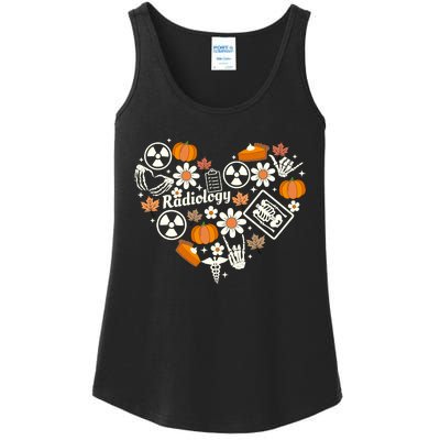 Radiology Fall Heart Xray Tech Autumn Pumpkin Thanksgiving Ladies Essential Tank