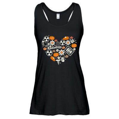 Radiology Fall Heart Xray Tech Autumn Pumpkin Thanksgiving Ladies Essential Flowy Tank