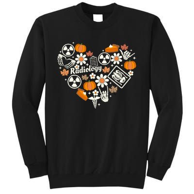 Radiology Fall Heart Xray Tech Autumn Pumpkin Thanksgiving Tall Sweatshirt