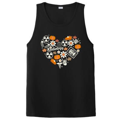 Radiology Fall Heart Xray Tech Autumn Pumpkin Thanksgiving PosiCharge Competitor Tank