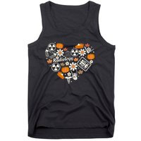 Radiology Fall Heart Xray Tech Autumn Pumpkin Thanksgiving Tank Top