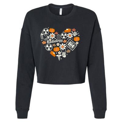 Radiology Fall Heart Xray Tech Autumn Pumpkin Thanksgiving Cropped Pullover Crew