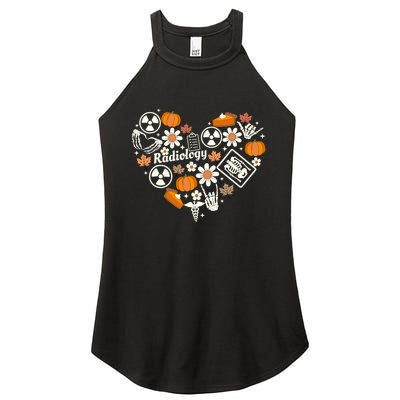 Radiology Fall Heart Xray Tech Autumn Pumpkin Thanksgiving Women's Perfect Tri Rocker Tank