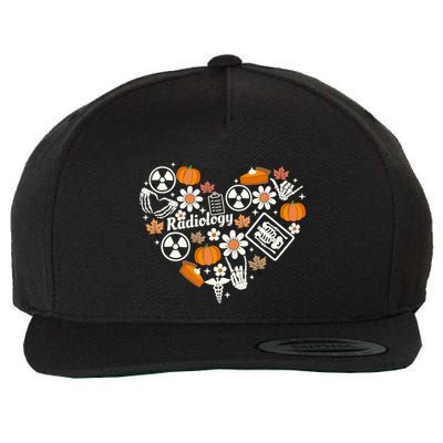 Radiology Fall Heart Xray Tech Autumn Pumpkin Thanksgiving Wool Snapback Cap