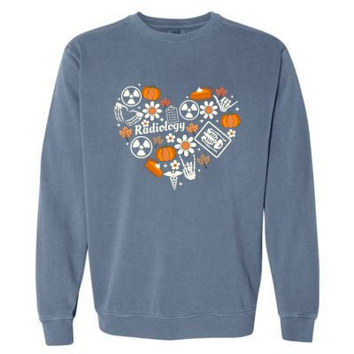 Radiology Fall Heart Xray Tech Autumn Pumpkin Thanksgiving Garment-Dyed Sweatshirt