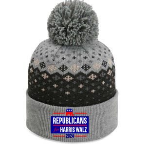 Republicans For Harris Walz Kamala Harris For President 2024 The Baniff Cuffed Pom Beanie