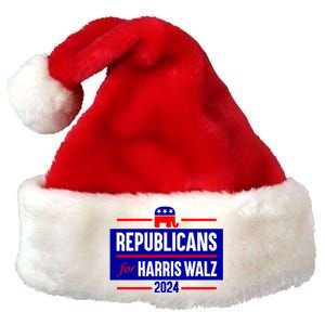 Republicans For Harris Walz Kamala Harris For President 2024 Premium Christmas Santa Hat