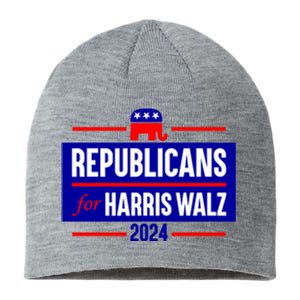 Republicans For Harris Walz Kamala Harris For President 2024 Sustainable Beanie