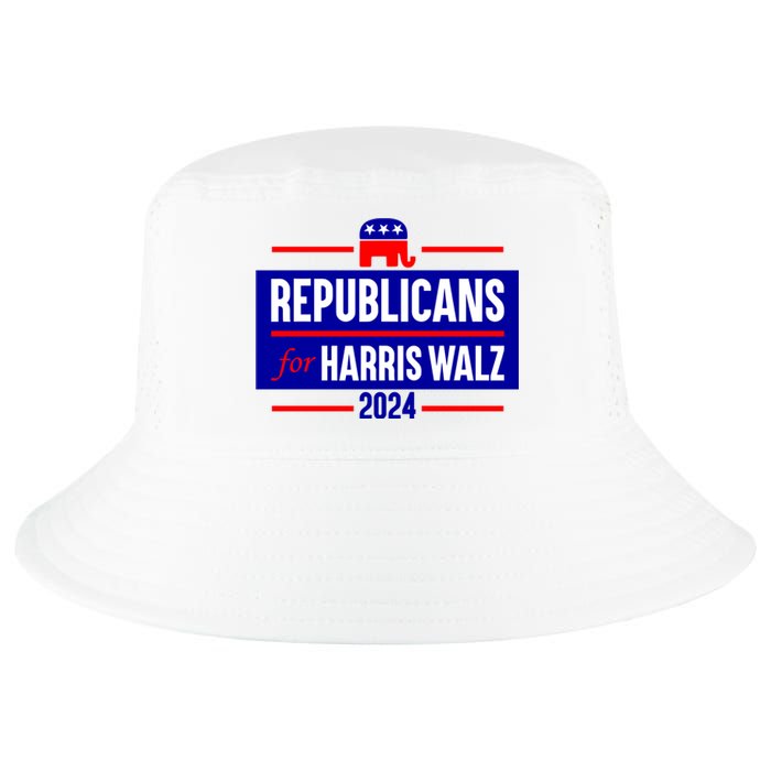 Republicans For Harris Walz Kamala Harris For President 2024 Cool Comfort Performance Bucket Hat