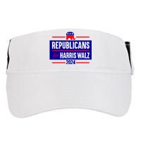 Republicans For Harris Walz Kamala Harris For President 2024 Adult Drive Performance Visor