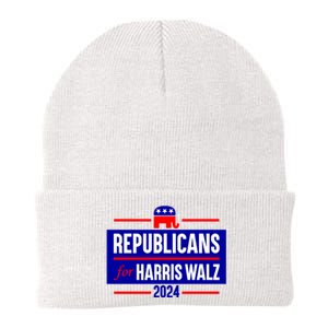 Republicans For Harris Walz Kamala Harris For President 2024 Knit Cap Winter Beanie