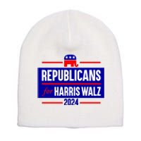 Republicans For Harris Walz Kamala Harris For President 2024 Short Acrylic Beanie