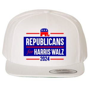 Republicans For Harris Walz Kamala Harris For President 2024 Wool Snapback Cap