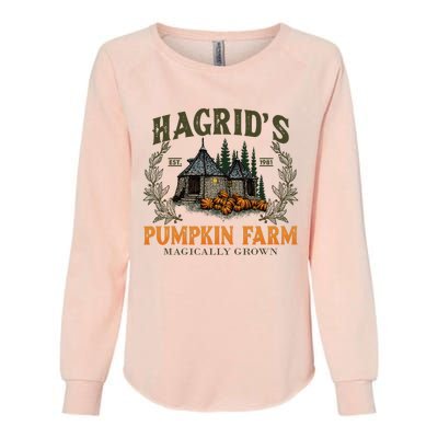 Retro Fall HagridS Pumpkin Farm Patch Autumn Pumpkin Garden Womens California Wash Sweatshirt