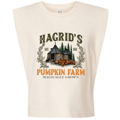 Retro Fall HagridS Pumpkin Farm Patch Autumn Pumpkin Garden Garment-Dyed Women's Muscle Tee