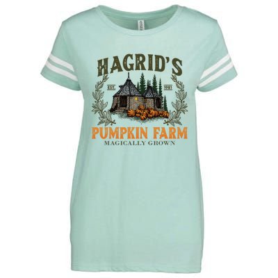 Retro Fall HagridS Pumpkin Farm Patch Autumn Pumpkin Garden Enza Ladies Jersey Football T-Shirt