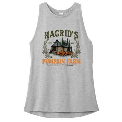 Retro Fall HagridS Pumpkin Farm Patch Autumn Pumpkin Garden Ladies PosiCharge Tri-Blend Wicking Tank