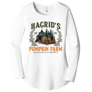 Retro Fall HagridS Pumpkin Farm Patch Autumn Pumpkin Garden Women's Perfect Tri Tunic Long Sleeve Shirt