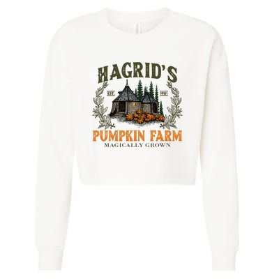 Retro Fall HagridS Pumpkin Farm Patch Autumn Pumpkin Garden Cropped Pullover Crew