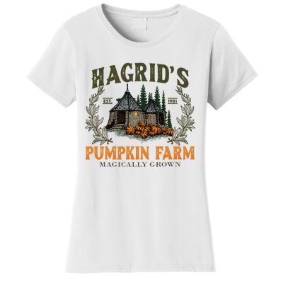 Retro Fall HagridS Pumpkin Farm Patch Autumn Pumpkin Garden Women's T-Shirt