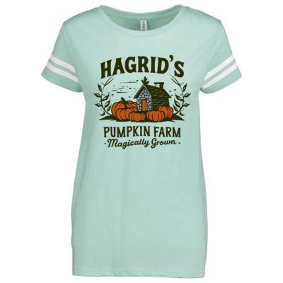 Retro Fall HagridS Pumpkin Farm Patch Autumn Pumpkin Garden Enza Ladies Jersey Football T-Shirt