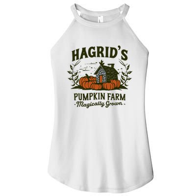 Retro Fall HagridS Pumpkin Farm Patch Autumn Pumpkin Garden Women’s Perfect Tri Rocker Tank