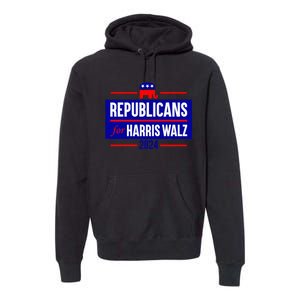 Republicans For Harris Walz Kamala Harris For President 2024 Premium Hoodie